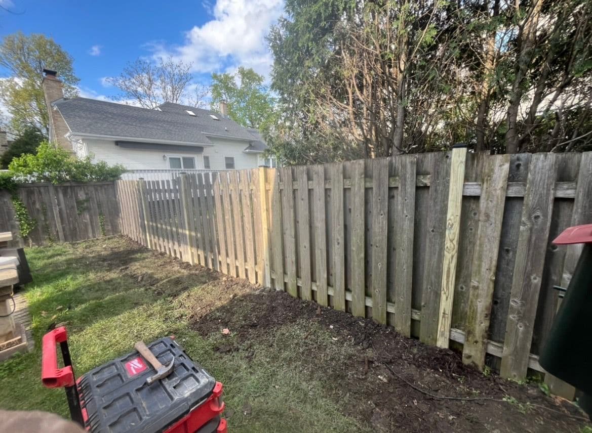 Wood Fence Post Repair Done Right image